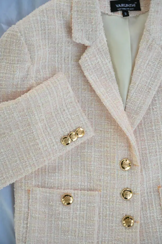 Soft Coral Textured Blazer