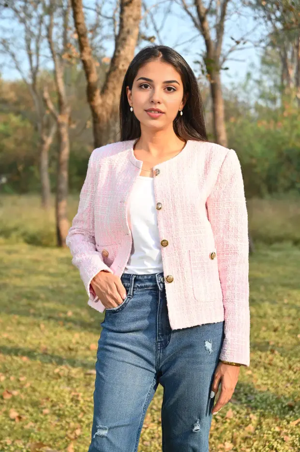 Cherry Blossom Tweed Jacket