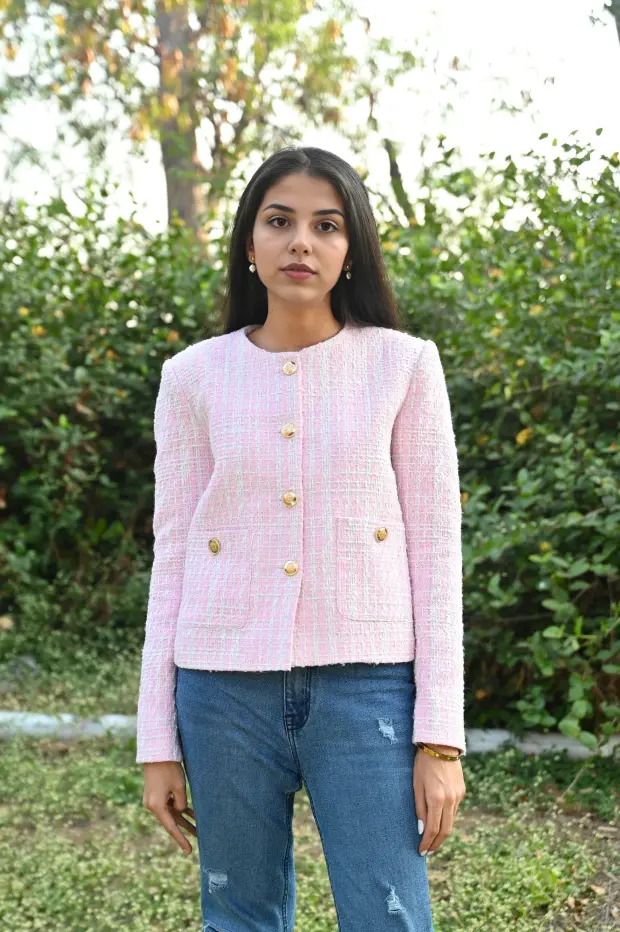 Cherry Blossom Tweed Jacket